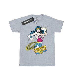 Wonder Woman Mens Lasso Cotton T-Shirt / Sports Grey